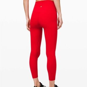 LULULEMON ALIGN LEGGINS SIZE 4 25” CARNATION RED